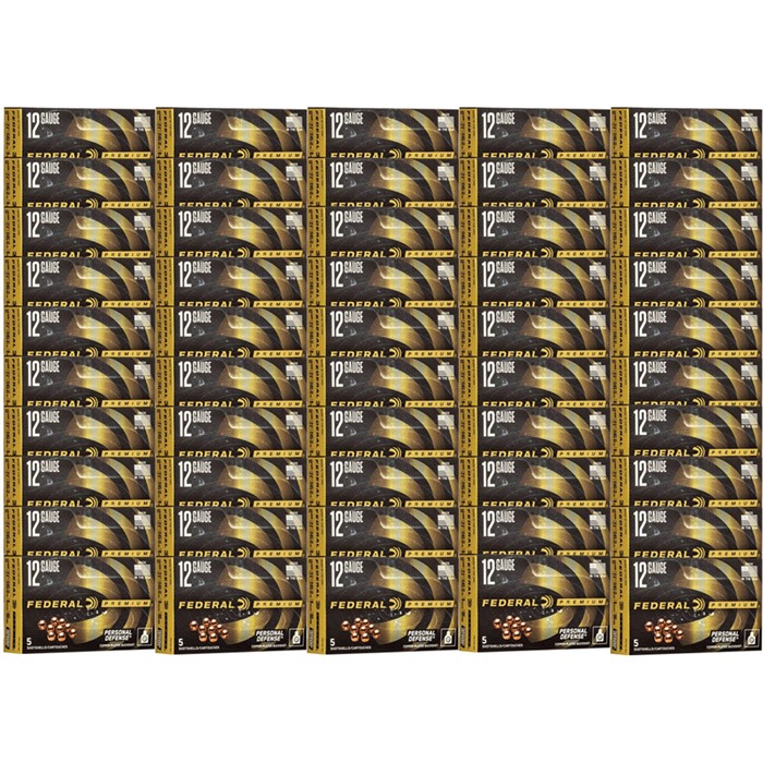 FEDERAL PREMIUM PERSONAL DEF 12GA 2-3/4" 9-PELLET #00 BUCK 250/CASE