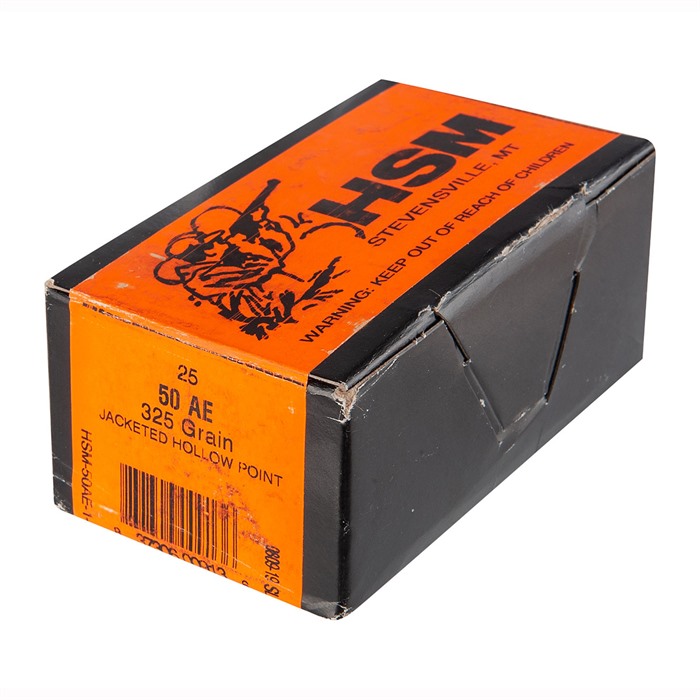 HSM HSM-50AE-1-N 50 Action Express 325gr Hollow Point Ammo 25/Box