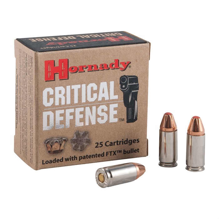 HORNADY CRITICAL DEFENSE 9MM LUGER 115GR FLEX TIP EXPANDING 250/CASE