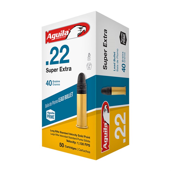AGUILA STANDARD VELOCITY 22 LR 40GR LEAD SOLID POINT 2000/CASE