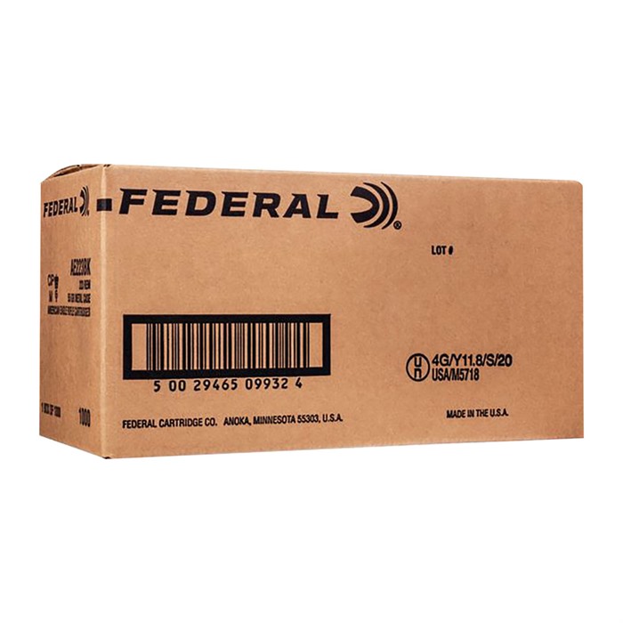 Federal 5.56MM NATO 55GR FULL METAL JACKET 1000 CASE
