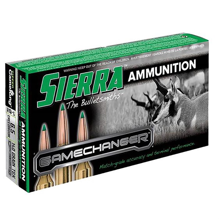 Sierra A434005 GameChanger 6.5 Creedmoor 140gr Tipped GameKing 20 Rounds