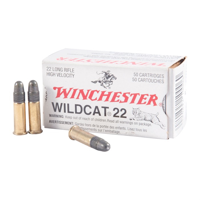 Winchester Wildcat 22 Long Rifle Ammo - Full Metal Jacket - 40 Grains - AFF_22 Caliber