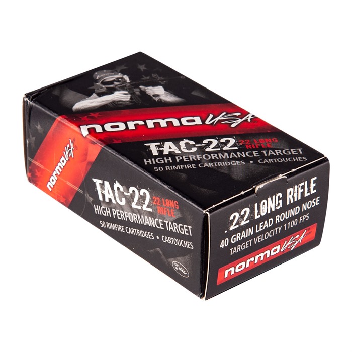 Norma 22 LONG RIFLE 40GR LEAD ROUND NOSE 50/BOX
