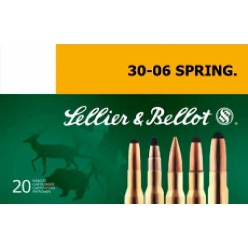 Sellier & Bellot SB3006E 30-06 Springfield 180GR SPCE Ammo 20/Box