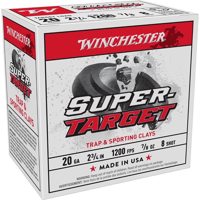 WINCHESTER SUPER TARGET 20 GAUGE 2-3/4" 7/8OZ #8 SHOT 250/CASE