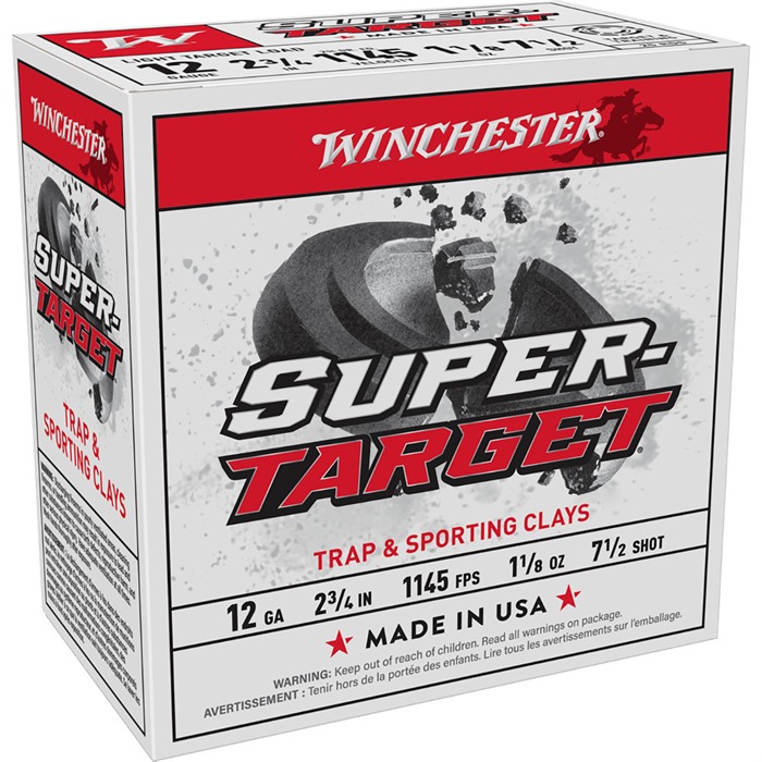 WINCHESTER SUPER TARGET 12 GAUGE 2-3/4" 1-1/8OZ #7.5 SHOT 250/CASE
