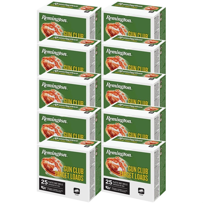 REMINGTON GUN CLUB TARGET 12 GAUGE 2-3/4" 1-1/8OZ #9 SHOT 250/CASE