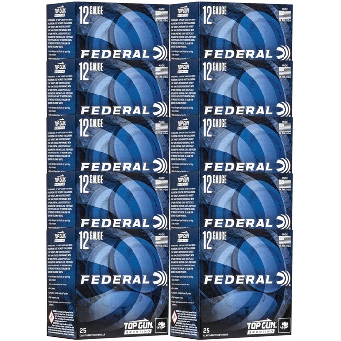 FEDERAL TOP GUN SPORTING 12 GA 2-3/4" 1OZ #7.5 SHOT 1250 FPS 250/CS
