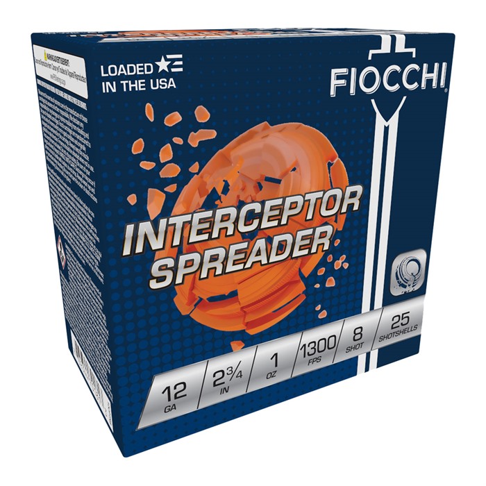 Fiocchi AMMUNITION CRUSHER SPREADER 12 GAUGE 2-3/4" 1OZ #8 SHOT 250/CASE