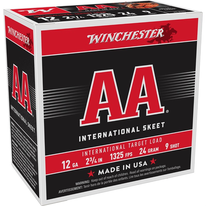 WINCHESTER AA INTERNATIONAL 12 GAUGE 2-3/4" 7/8OZ #9 250/CASE