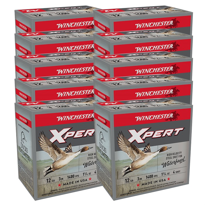 Winchester XPERT WATERFOWL 12 GAUGE 3" 1-1/4 OZ #4 SHOT 250/CASE