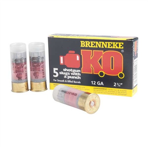 BRENNEKE USA 12 GAUGE 2-3/4" 1 OZ RIFLED SLUG 5/BOX