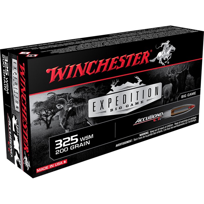 Winchester Ammo Expedition Big Game 325 WSM 200 gr AccuBond CT 20 Per Box/ 10 Cs