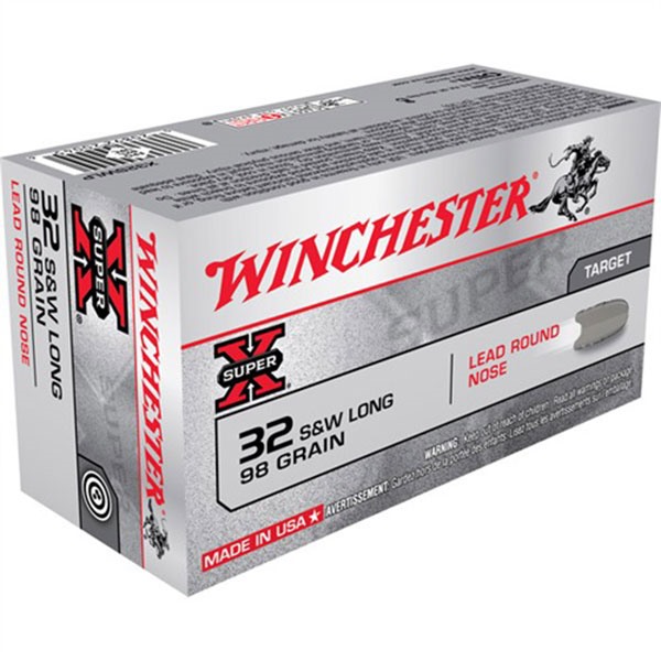 Winchester Ammo X32SWLP Super-X 32 S&W Long 98 gr LRN - 705 FPS - 50 Rds