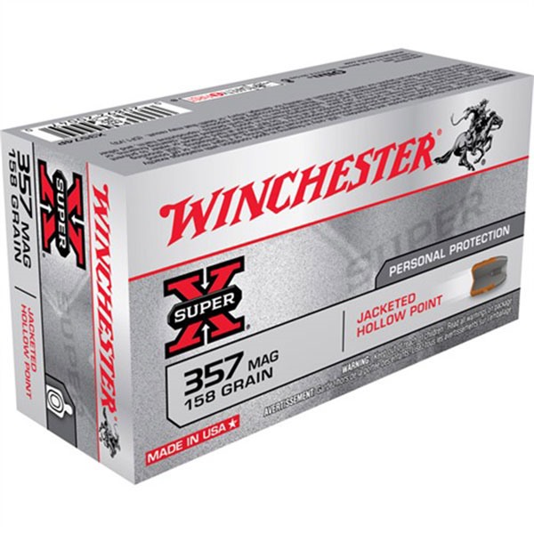 Winchester Ammo X3574P Super X Defense 357 Mag 158 gr Jacketed Hollow Point (JHP) 50 Per Box/ 10 Cs - WINCHESTER - Best Price $62.37