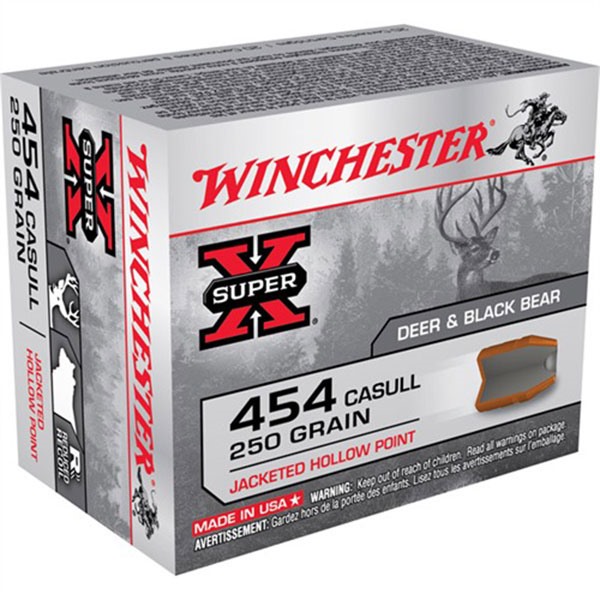 Winchester Ammo X454C3 Super X 454 Casull 250 gr Jacketed Hollow Point (JHP) 20 Per Box/ 10 Cs