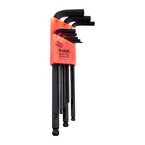 Bondhus 74999 ProHold Tip Ball End L-Wrenches Metric Set