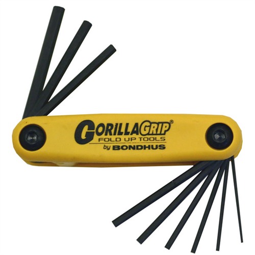 Bondhus Fold-Up Wrench Sets - SAE Hex 9-Piece Set (0.050"-3/16")