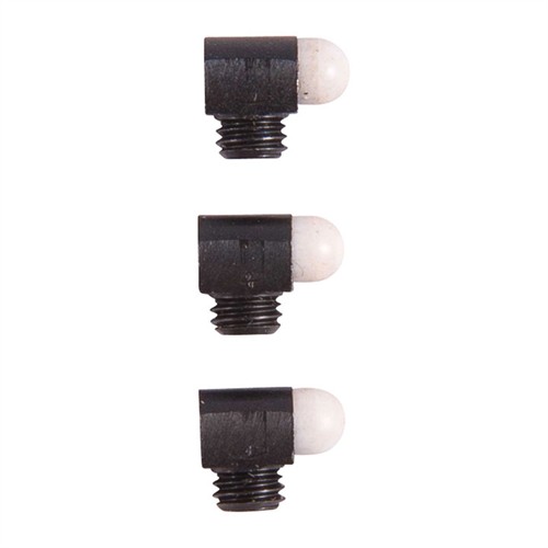 BRADLEY GUNSIGHT STD BEAD 1/8" 6-48 TPI 5/64" SHANK WHITE 3-PAK