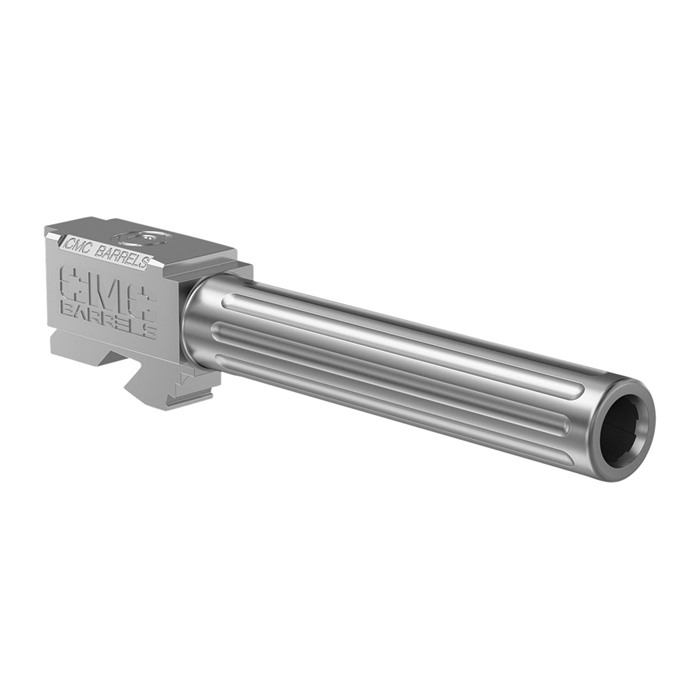 CMC Triggers 75516 Glock 17 9mm Luger Fluted Barrel Silver 4.48" 1:10 Twist