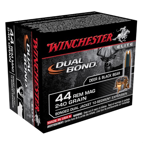 Winchester S44RMDB Dual Bond 44 Rem Mag 240gr Bullet 12-Segment Expansion