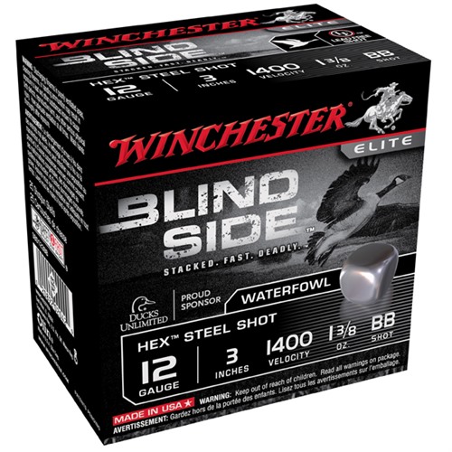 Winchester Ammo Blind Side 12ga 3" #BB 1-3/8oz Waterfowl 100/bx
