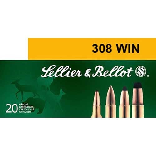 Sellier & Bellot SB308G .308 Win 168 Gr HPBT Ammo 20 Rounds