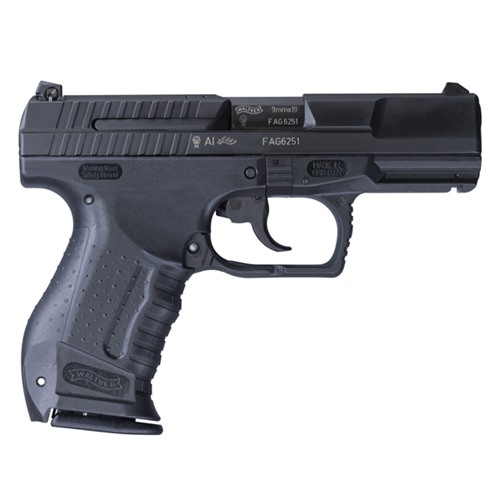 Walther Arms 2796325 P99 AS 9mm, Tenifer Black, 4-inch Barrel, 15-Round Capacity, 24oz Weight