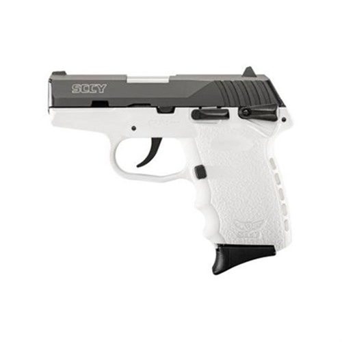 SCCY CPX1-CBWT 9mm Black/White 10-Rd 3.1" 3-Dot Double Safety