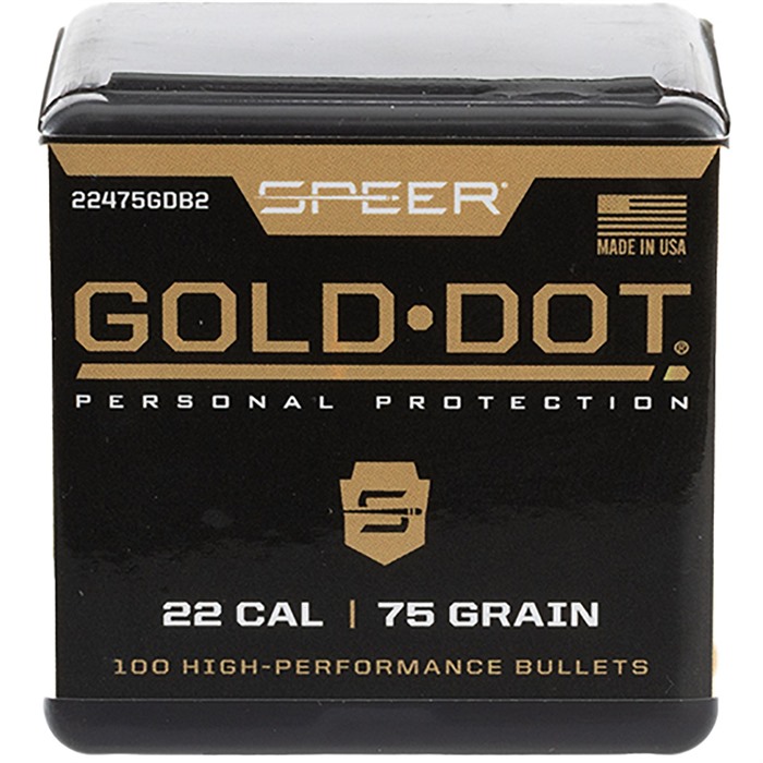 SPEER GOLD DOT BULLETS 224-75-GR 100/BX