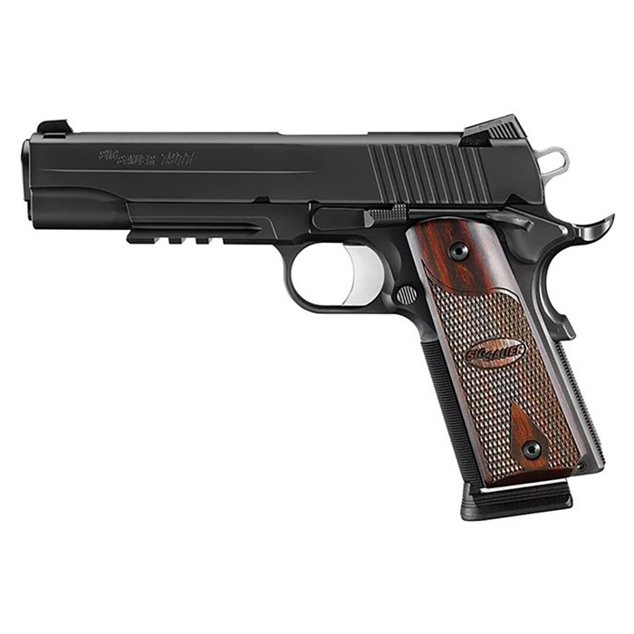 Sig Sauer 1911R45BSSCA Full-Size 45 ACP 5" 8+1 Black Nitron Stainless Steel Frame & Slide Rosewood