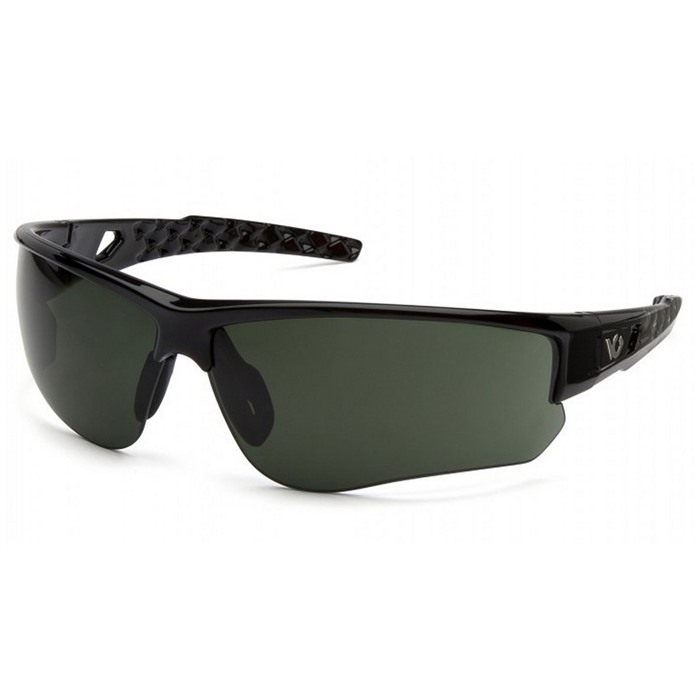 PYRAMEX SAFETY PRODUCTS ATWATER FOREST GRAY H2X ANTI-FOG LENS W/ BLK SILVER FRAMES