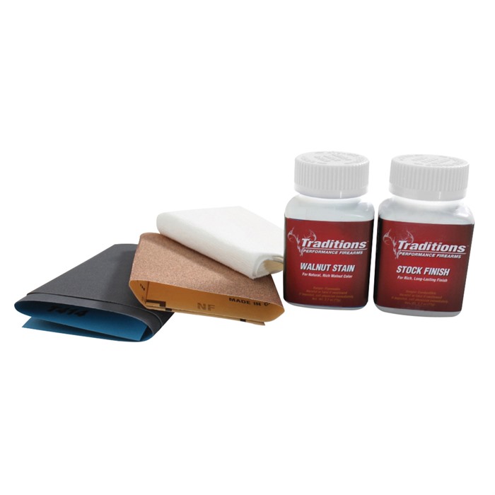 Traditions A3801 Finishing Kit - Walnut Stain, Stock Finish, Sandpaper