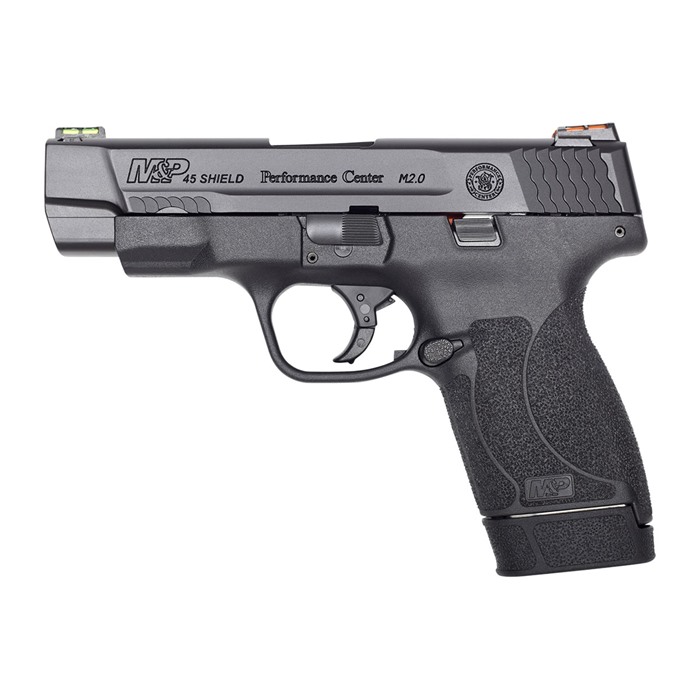 Smith & Wesson Performance Center M&P Shield M2.0 45 ACP 4" 6+1,7+1 Matte Black Armornite Stainless Steel Slide Black Polymer Grip