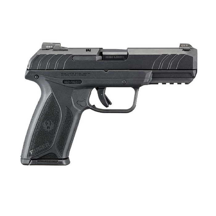 Ruger 3825 Security-9 Pro Compact 9mm Luger, 15+1 Capacity, 4" Blued Alloy Steel Barrel, Glass-Filled Nylon Grip, Tritium Night Sights, 23.8oz Weight