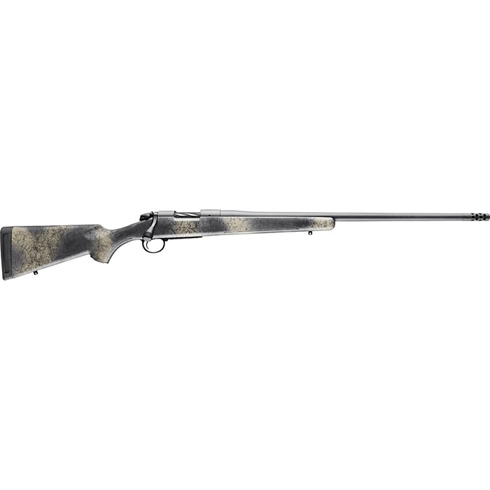 Bergara B14LM5010 B-14 Wilderness Ridge 28 Nosler 2+1 26" Threaded Barrel, Sniper Gray Cerakote, Woodland Camo Stock