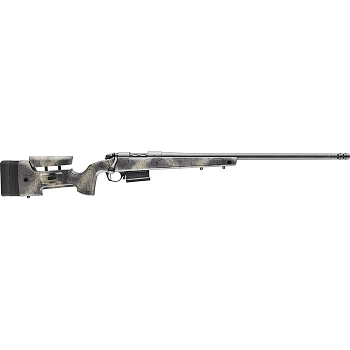 Bergara B14LM3510 Wilderness HMR 28 Nosler 5+1 26" Threaded Barrel Sniper Gray Cerakote Woodland Camo Stock