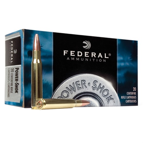 6mm Rem Federal Power-Shok Rifle Ammo 100 gr. Jacketed Soft Point 20
