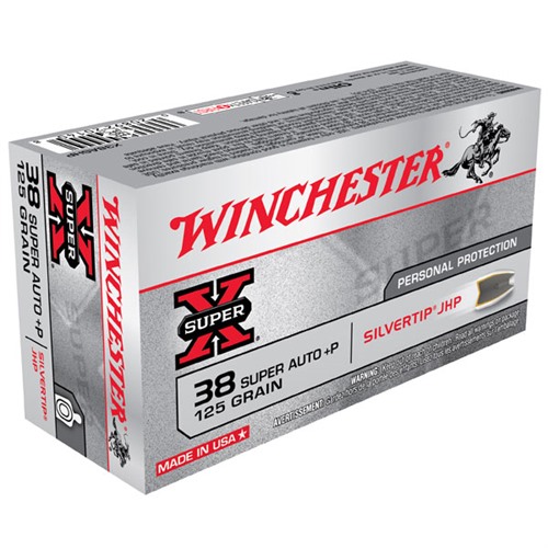 Winchester X38ASHP Super-X 38 Super Auto +P 125gr Silvertip HP Ammo