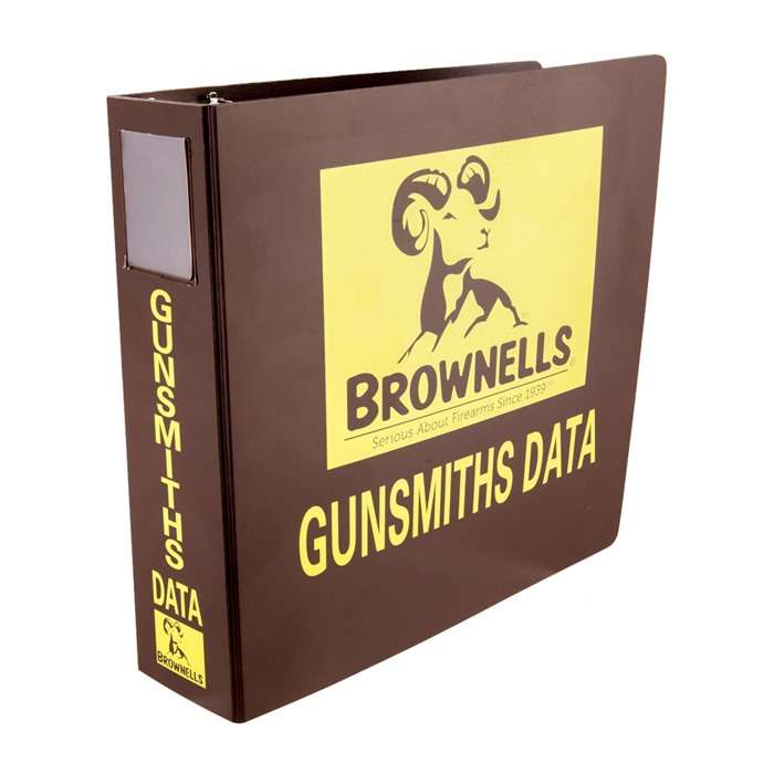 BROWNELLS GUNSMITH DATA 3 RING BINDER 2-1/2"W BROWN/YELLOW