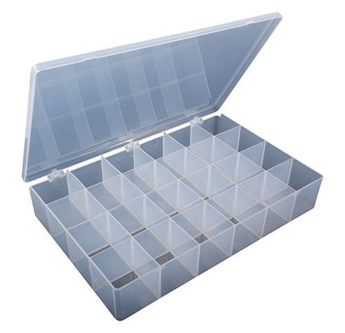 BROWNELLS STORAGE BIN 24 COMPARTMENT 12-7/8"X8-5/8"X2-1/4" 1 PACK