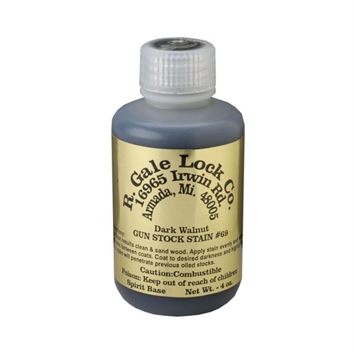R. GALE LOCK CO. DARK WALNUT STAIN 4OZ.
