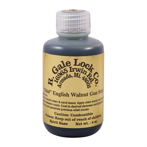 R. GALE LOCK CO. 1864 ENGLISH WALNUT STAIN 4 OZ.