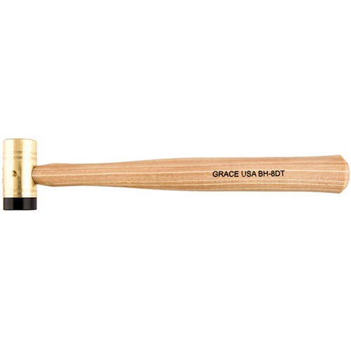 Grace USA BH-8DT Delrin Tipped Solid Brass Hammer 8oz