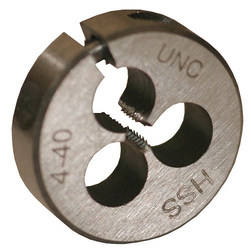 Brownells Round Wire Gauge Carbon Die 13/16 Diameter 4-40 Thread - Brownells