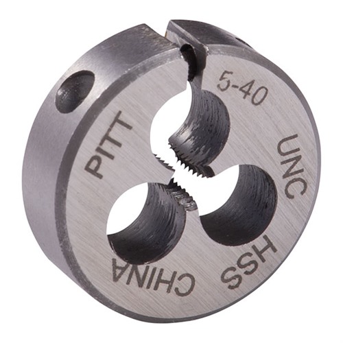 BROWNELLS ROUND WIRE GAUGE CARBON DIE 13/16 DIAMETER 5-40 THREAD