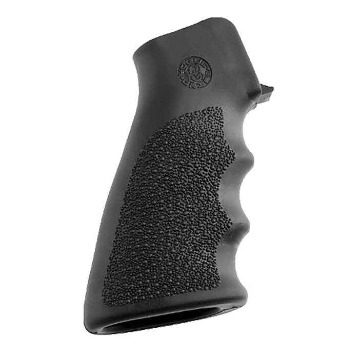 Hogue Overmolded Grip, AR-15/M16, Rubber, Finger Grooves, Black 15000
