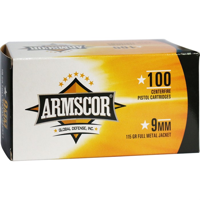 Armscor USA 9MM LUGER 115GR FULL METAL JACKET 100/BOX