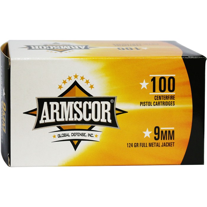 Armscor USA 9MM LUGER 124GR FULL METAL JACKET 100/BOX
